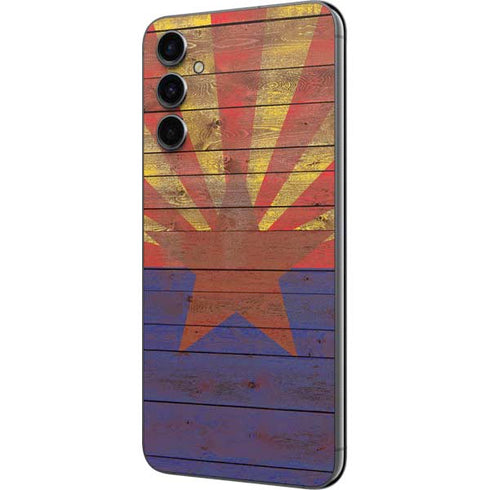 Arizona Flag Dark Wood Galaxy A14 5G Skin